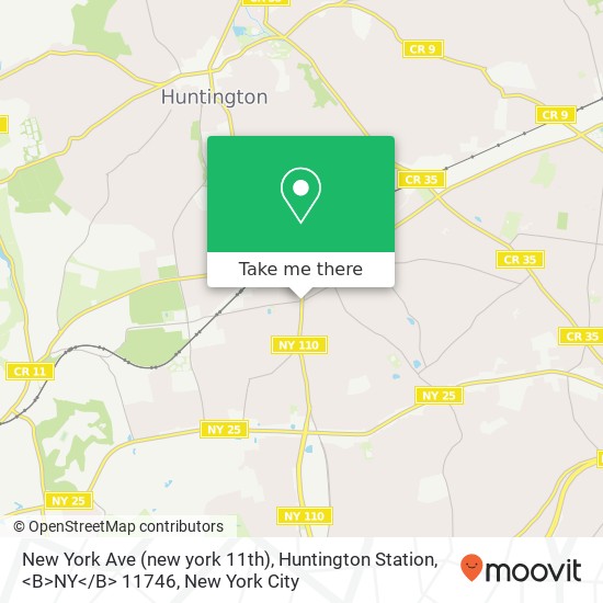 Mapa de New York Ave (new york 11th), Huntington Station, <B>NY< / B> 11746