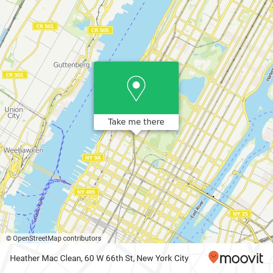 Mapa de Heather Mac Clean, 60 W 66th St