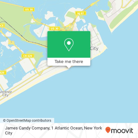 James Candy Company, 1 Atlantic Ocean map