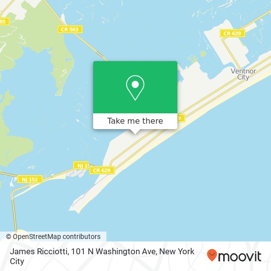 Mapa de James Ricciotti, 101 N Washington Ave