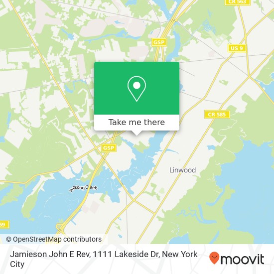 Mapa de Jamieson John E Rev, 1111 Lakeside Dr