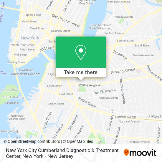 Mapa de New York City Cumberland Diagnostic & Treatment Center