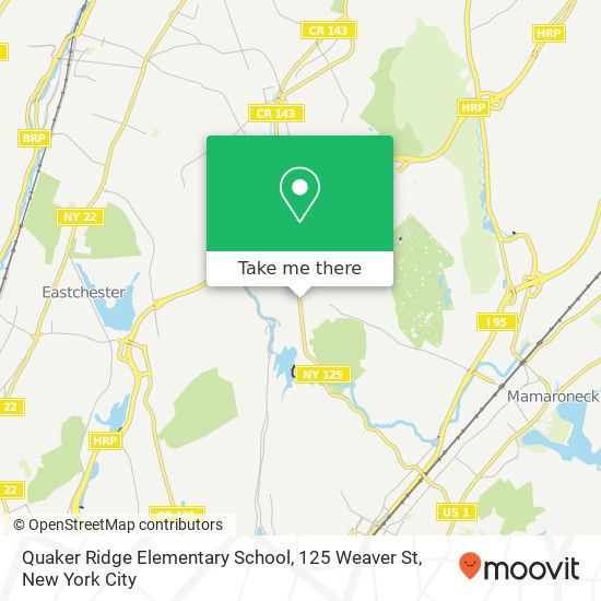 Mapa de Quaker Ridge Elementary School, 125 Weaver St