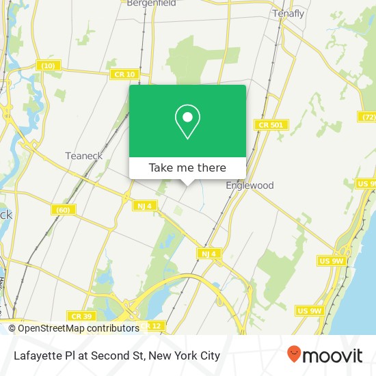 Lafayette Pl at Second St map