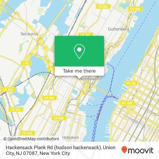 Hackensack Plank Rd (hudson hackensack), Union City, NJ 07087 map