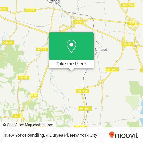 New York Foundling, 4 Duryea Pl map