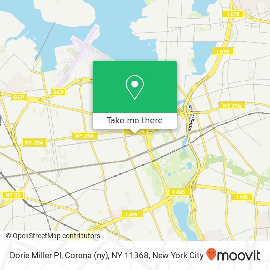 Mapa de Dorie Miller Pl, Corona (ny), NY 11368