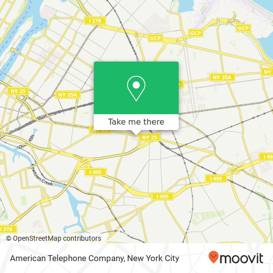 Mapa de American Telephone Company