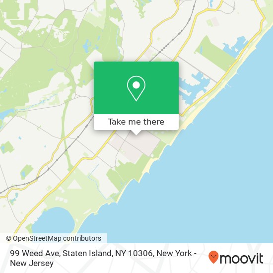 Mapa de 99 Weed Ave, Staten Island, NY 10306