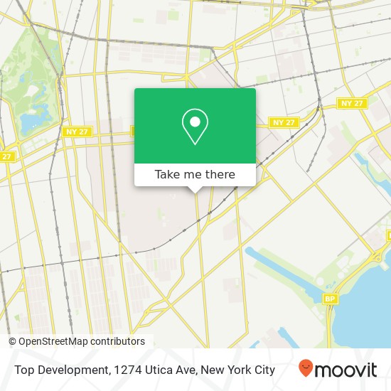 Mapa de Top Development, 1274 Utica Ave
