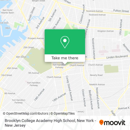 Brooklyn College Academy High School map