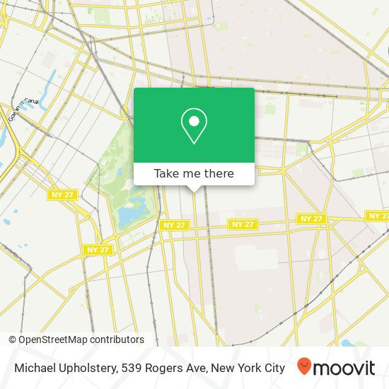 Mapa de Michael Upholstery, 539 Rogers Ave