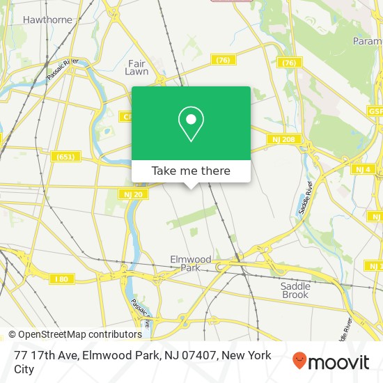 77 17th Ave, Elmwood Park, NJ 07407 map