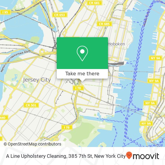 Mapa de A Line Upholstery Cleaning, 385 7th St