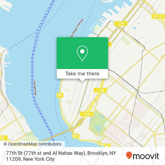 Mapa de 77th St (77th st and Al Nahas Way), Brooklyn, NY 11209