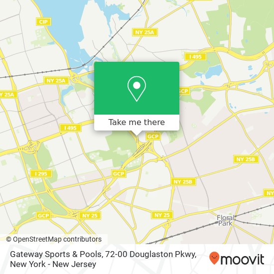 Gateway Sports & Pools, 72-00 Douglaston Pkwy map