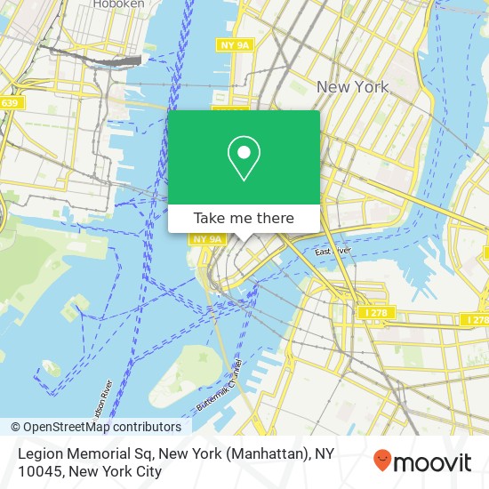 Legion Memorial Sq, New York (Manhattan), NY 10045 map
