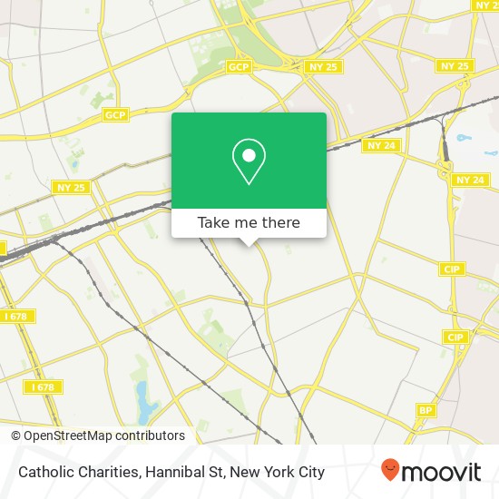Catholic Charities, Hannibal St map