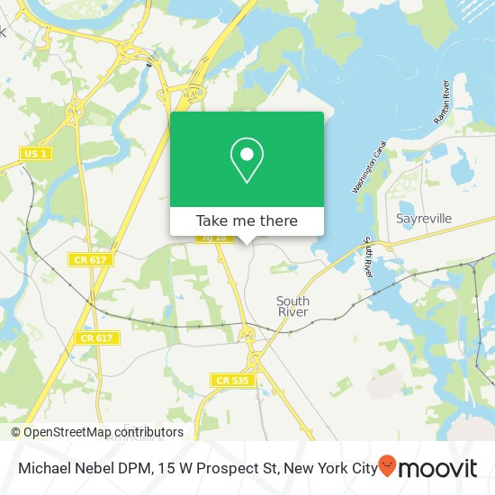 Michael Nebel DPM, 15 W Prospect St map