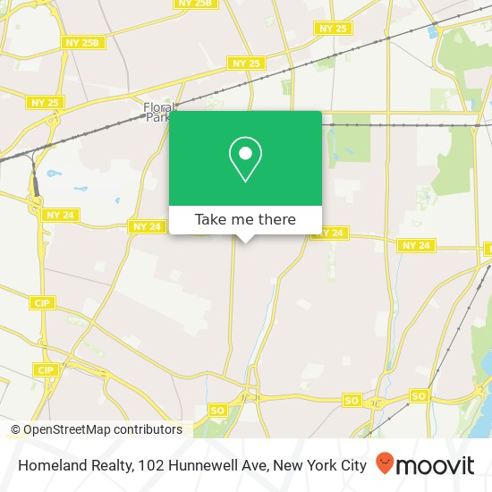 Mapa de Homeland Realty, 102 Hunnewell Ave