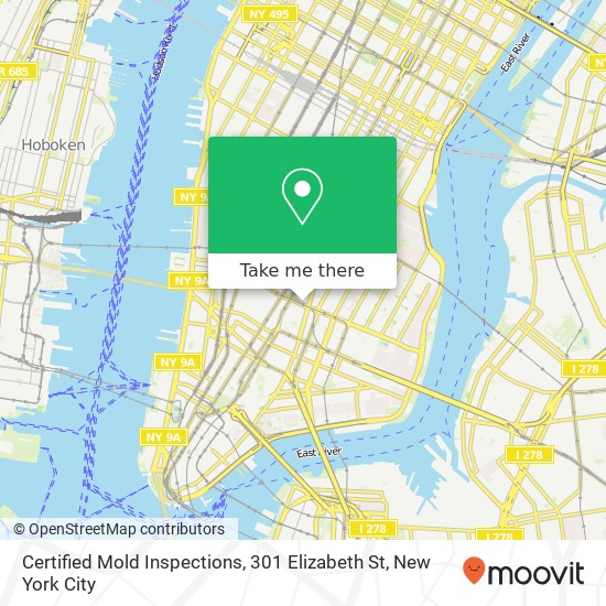 Certified Mold Inspections, 301 Elizabeth St map