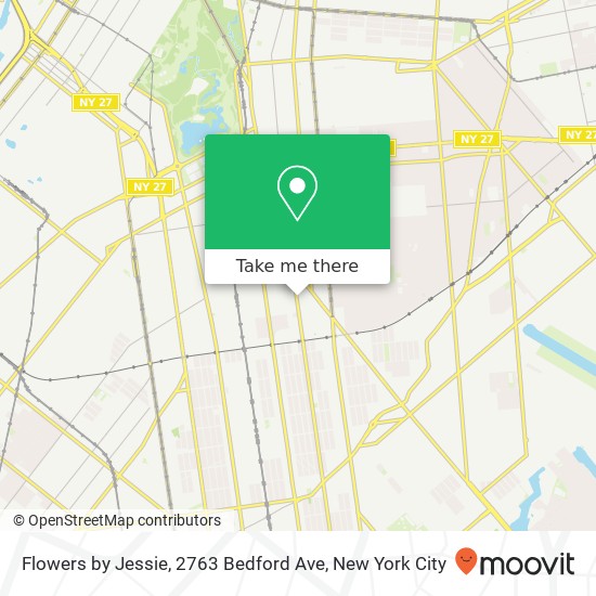 Flowers by Jessie, 2763 Bedford Ave map