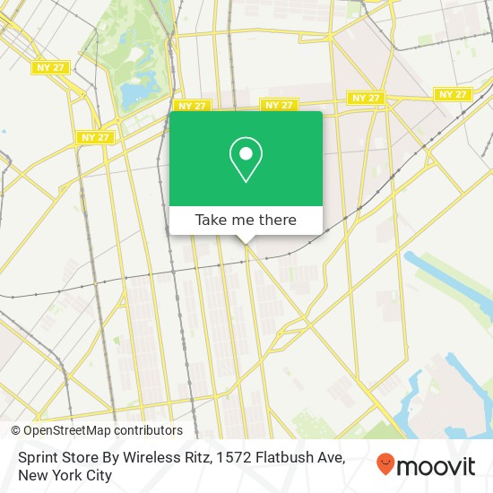 Mapa de Sprint Store By Wireless Ritz, 1572 Flatbush Ave