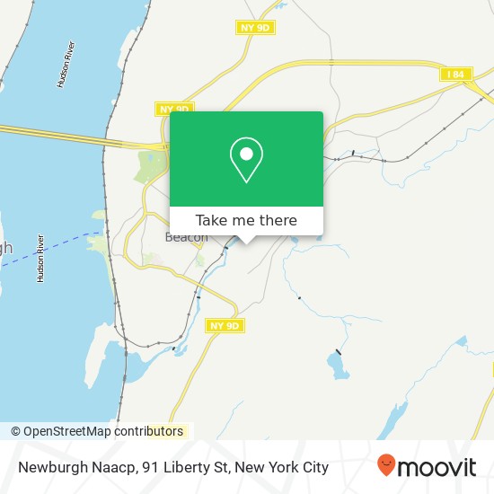 Mapa de Newburgh Naacp, 91 Liberty St