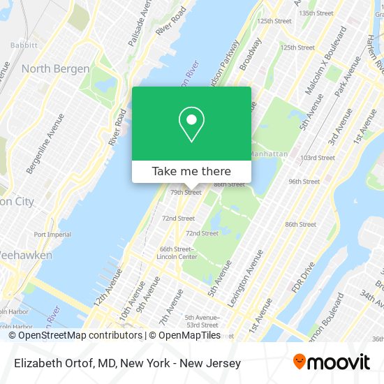 Mapa de Elizabeth Ortof, MD