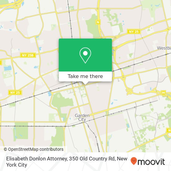 Mapa de Elisabeth Donlon Attorney, 350 Old Country Rd