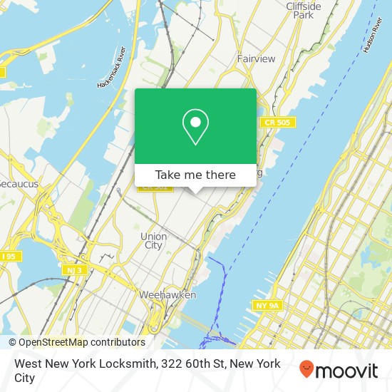 Mapa de West New York Locksmith, 322 60th St