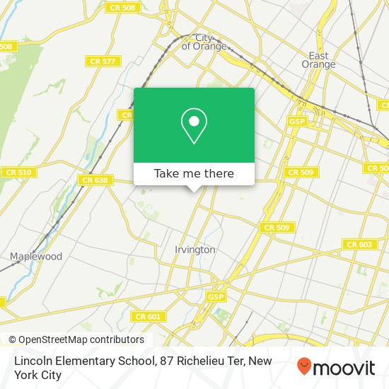 Mapa de Lincoln Elementary School, 87 Richelieu Ter