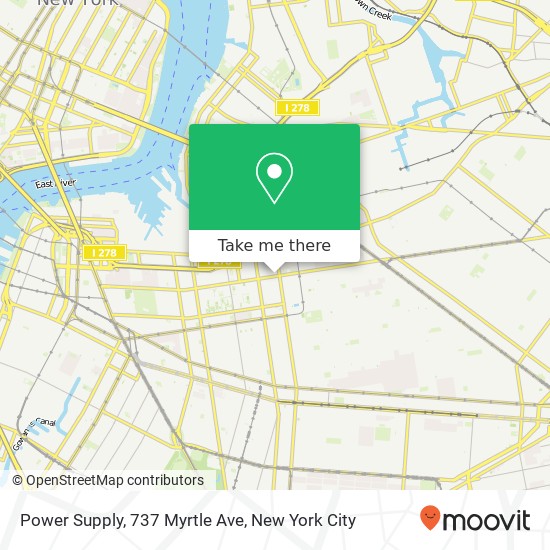 Mapa de Power Supply, 737 Myrtle Ave