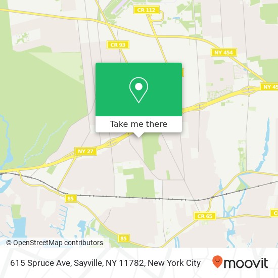 Mapa de 615 Spruce Ave, Sayville, NY 11782