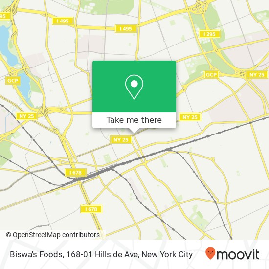 Mapa de Biswa's Foods, 168-01 Hillside Ave