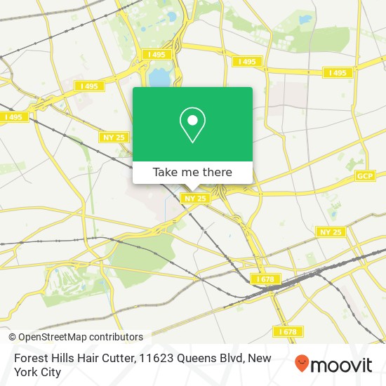Mapa de Forest Hills Hair Cutter, 11623 Queens Blvd