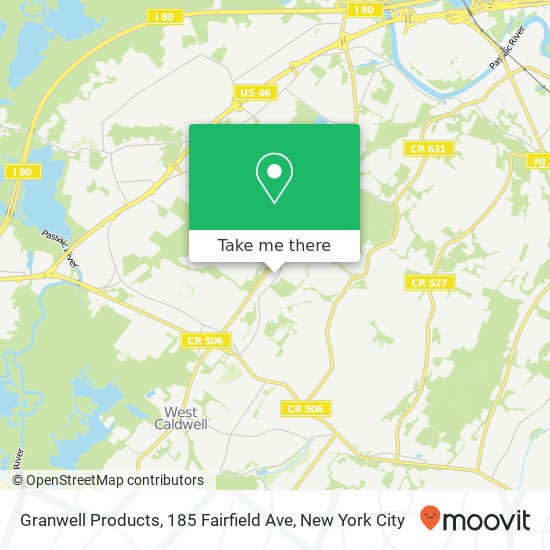 Mapa de Granwell Products, 185 Fairfield Ave