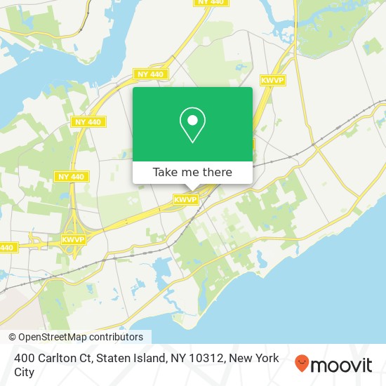 Mapa de 400 Carlton Ct, Staten Island, NY 10312