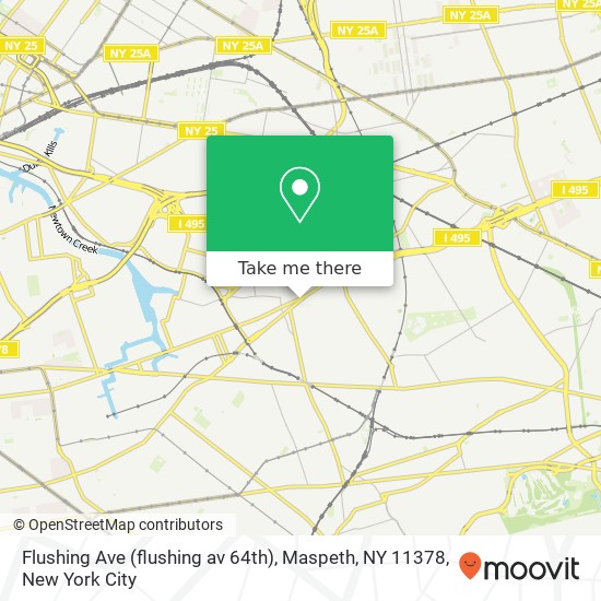 Flushing Ave (flushing av 64th), Maspeth, NY 11378 map