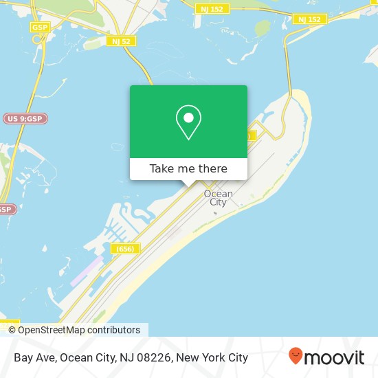 Mapa de Bay Ave, Ocean City, NJ 08226