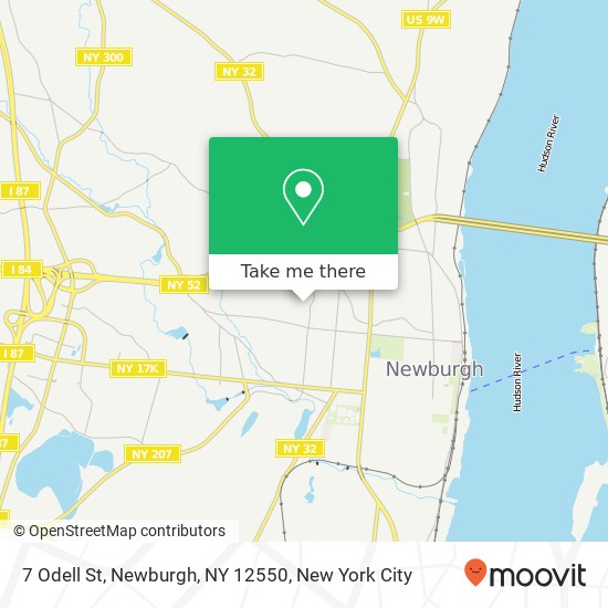 Mapa de 7 Odell St, Newburgh, NY 12550