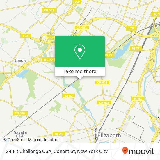 24 Fit Challenge USA, Conant St map