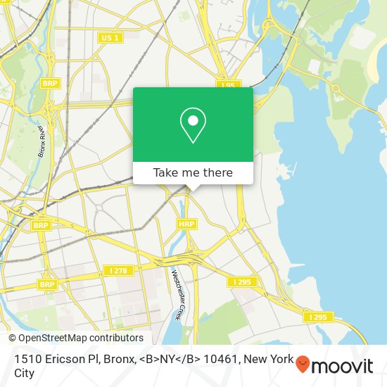 Mapa de 1510 Ericson Pl, Bronx, <B>NY< / B> 10461