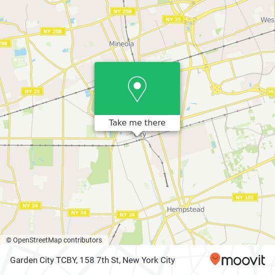 Garden City TCBY, 158 7th St map