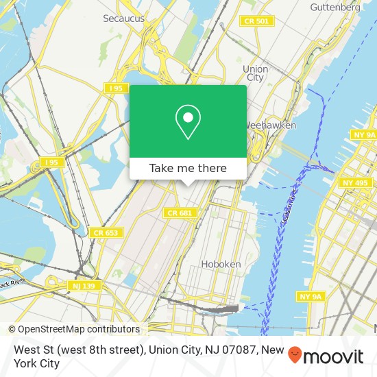 West St (west 8th street), Union City, NJ 07087 map