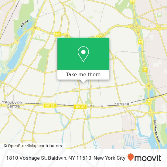 Mapa de 1810 Voshage St, Baldwin, NY 11510