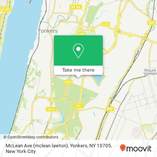 Mapa de McLean Ave (mclean lawton), Yonkers, NY 10705