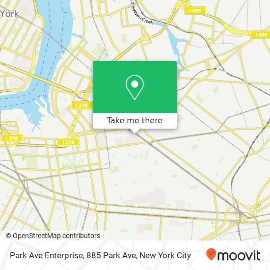 Mapa de Park Ave Enterprise, 885 Park Ave