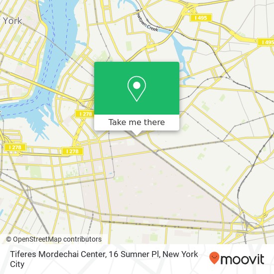 Mapa de Tiferes Mordechai Center, 16 Sumner Pl