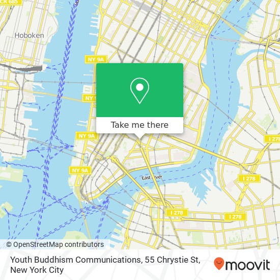 Mapa de Youth Buddhism Communications, 55 Chrystie St